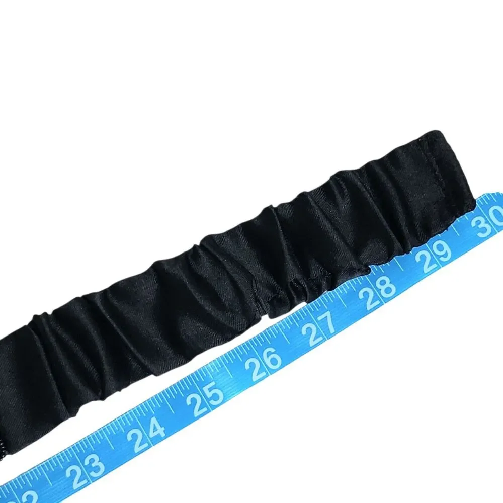 Art Deco Style Black Sequin Statement Cummerbund Belt Elasticized Retro Glam OS